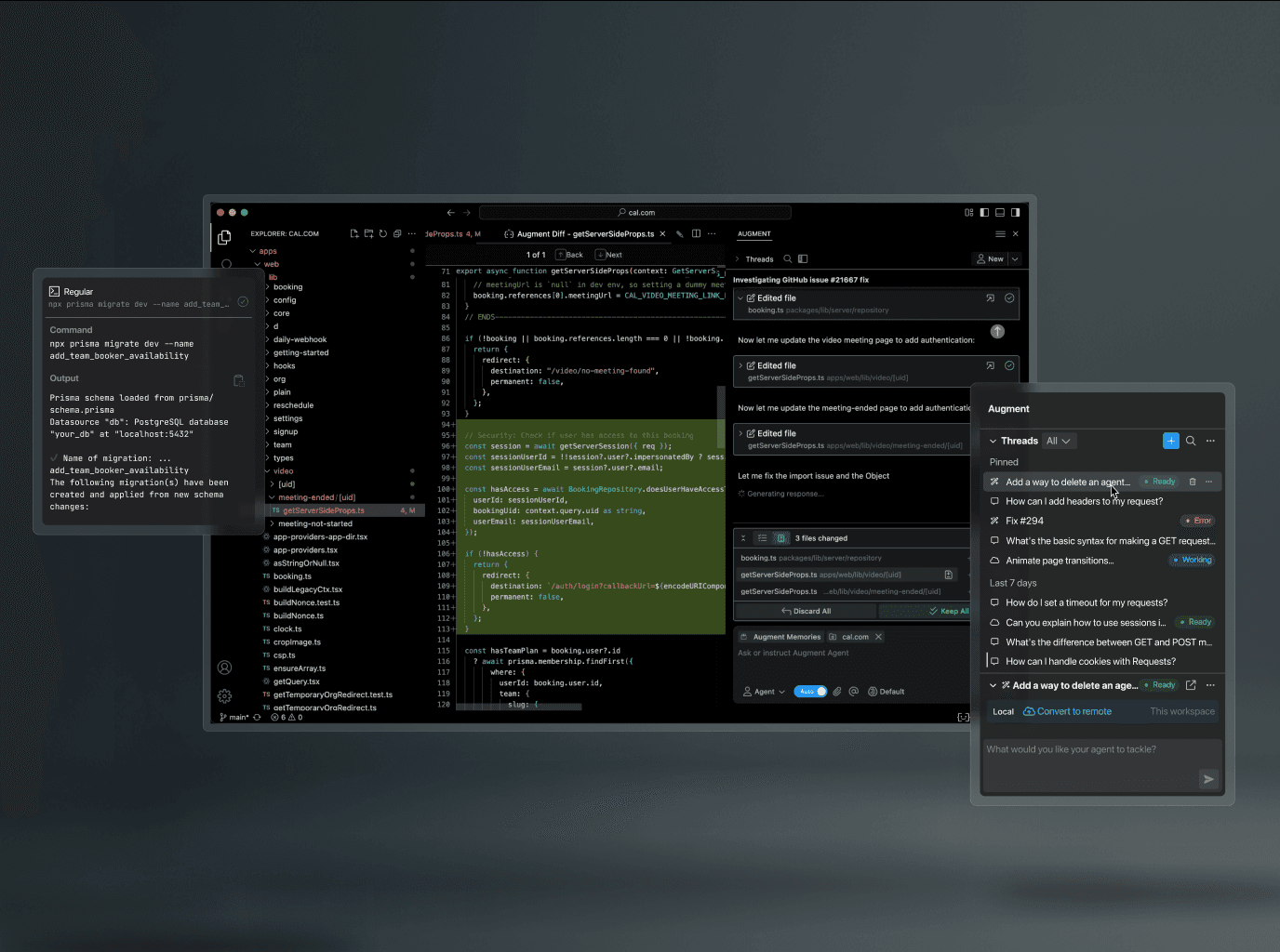 Augment Code / Intent Agent in action