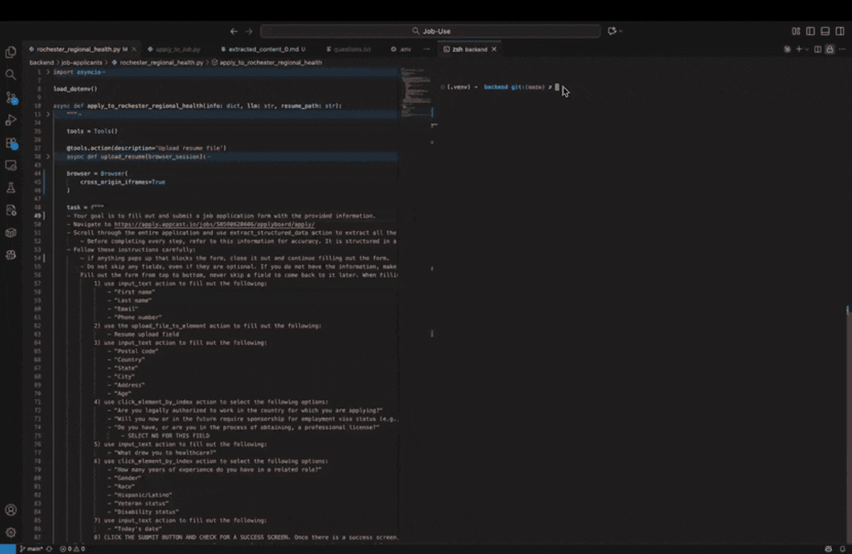 Browser Use in action