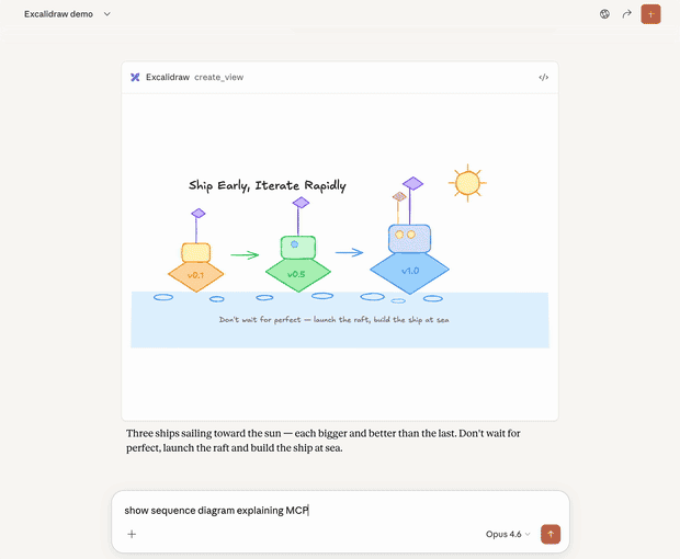 Excalidraw MCP in action